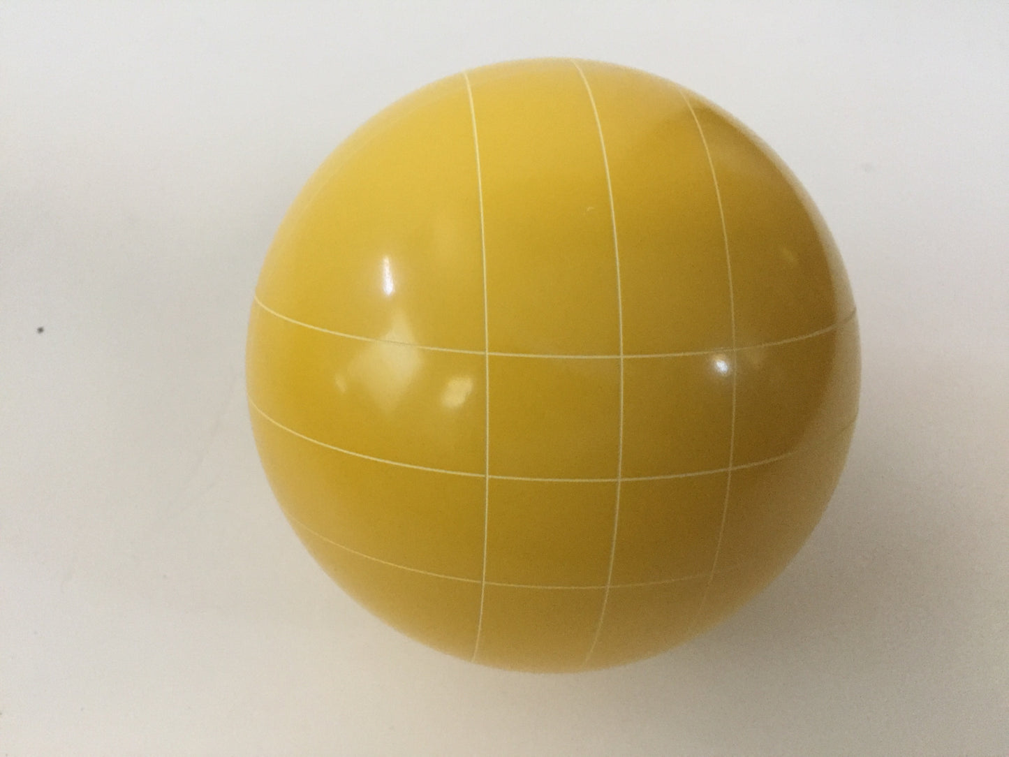Replacement Bocce Ball - 107mm - Yellow with straight line pattern