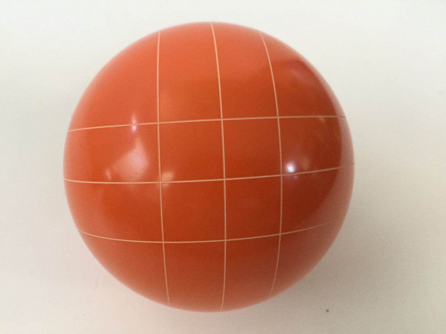 Replacement Bocce Ball - 107mm - Orange with straight line pattern