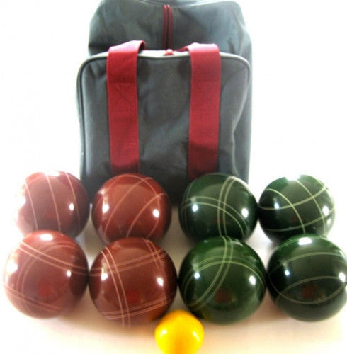 EPCO 110mm Tournament quality Bocce Set, Green/Red Balls- Bag Included