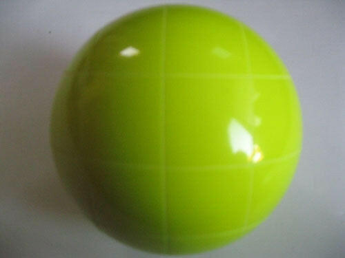 Replacement EPCO 110mm Yellow Bocce Ball with Criss Crossed stripes.