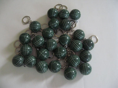 Bocce Ball Key Chains - 25 pack all green