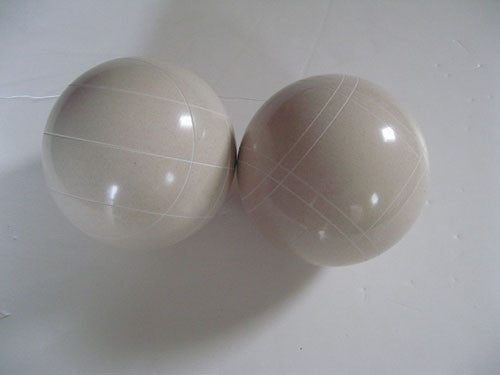 Replacement EPCO 110mm White Bocce Balls with mix of stripes = pack of 2