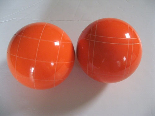 Replacement EPCO 110mm Orange Bocce Balls with mix of stripes = Pack of 2