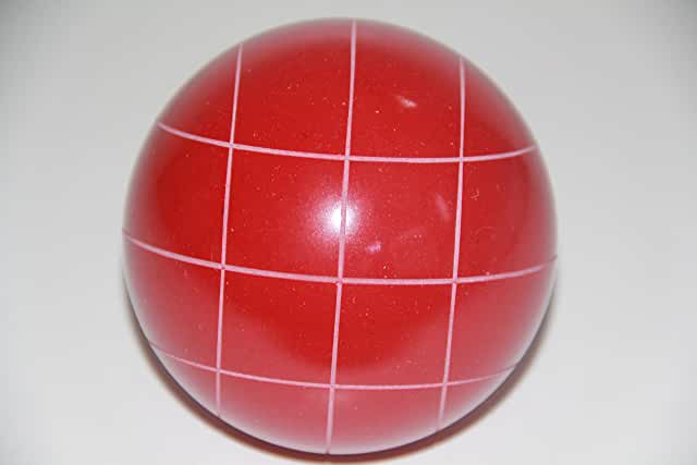 Replacement EPCO Bocce Ball with Criss Cross stripes - single RUSTIC Red 110mm