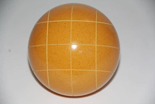 Replacement EPCO Bocce Ball with Criss Cross stripes - single RUSTIC Yellow 110mm