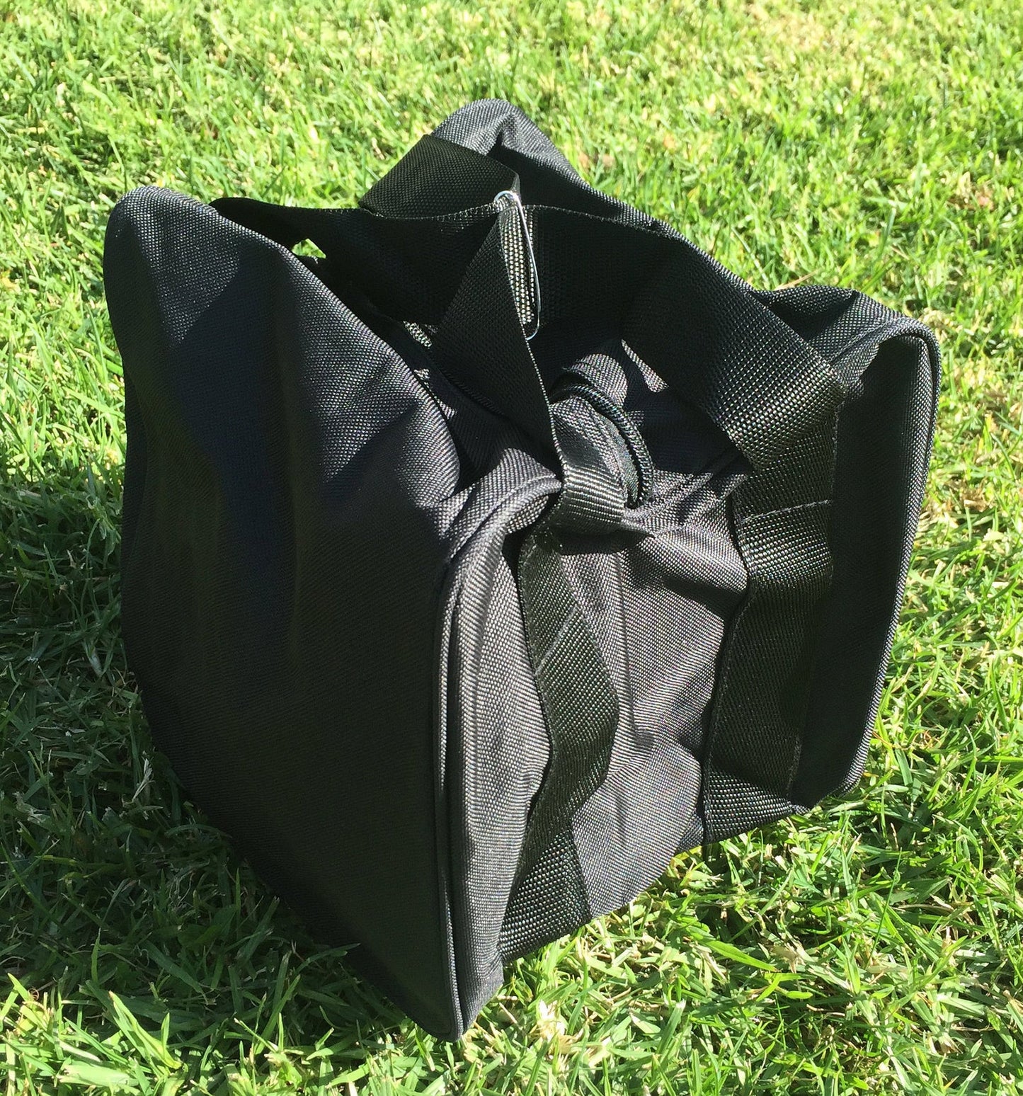 Heavy Duty Nylon Bocce Bag - Black with Black Handles
