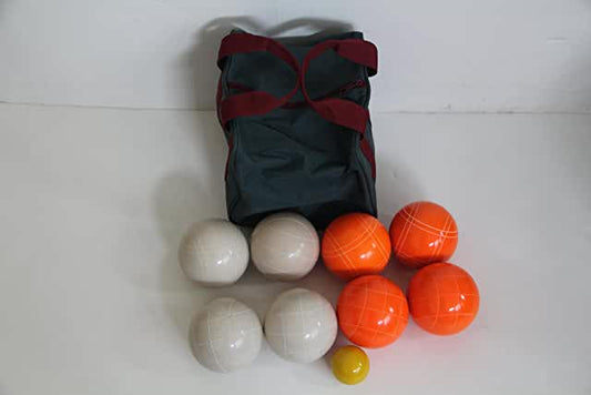 EPCO 110mm Tournament quality Bocce Set, Orange/White Balls - Bag included.