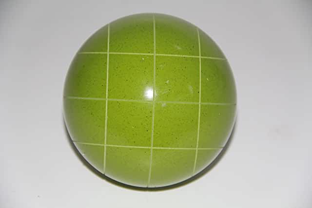 Replacement EPCO Bocce Ball with Criss Cross stripes - single RUSTIC green 110mm