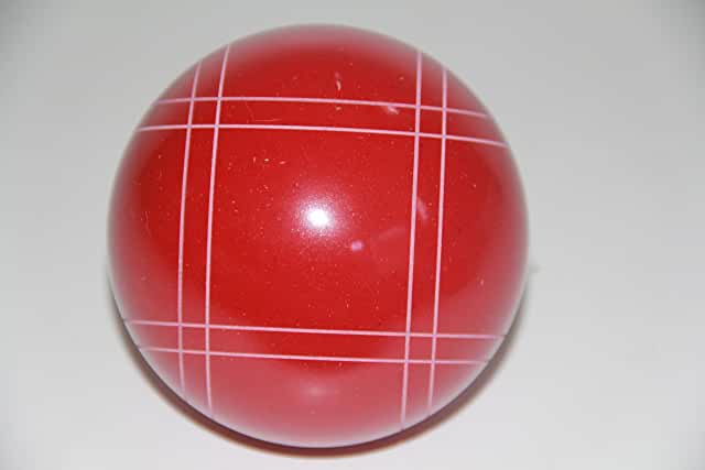 Replacement EPCO Bocce Ball with Close Curvey stripes - single RUSTIC Red 110mm