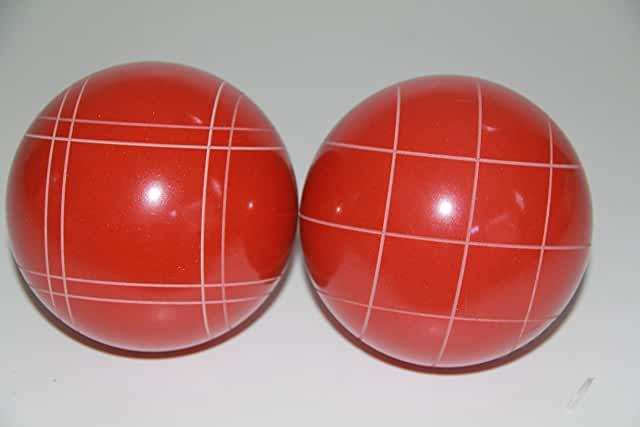 Replacement 2 Pack - EPCO Bocce Balls with Criss Cross and Close Curvey stripes - RUSTIC Orange 110mm